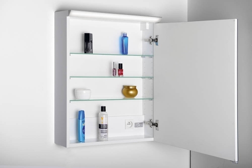 Sapho TOBI tükrösszekrény LED világítással 60x73x17cm, fehér TB060