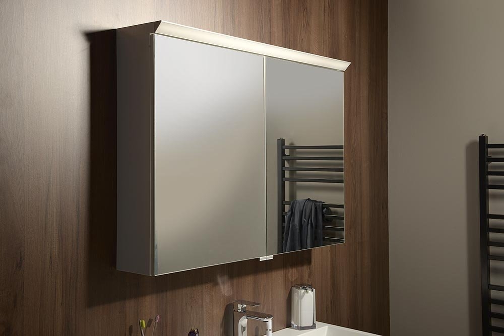Sapho TOBI tükrösszekrény LED világítással 80x63x17cm, fehér TB080