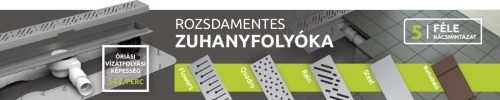 Radaway rozsdamenetes zuhanyfolyóka 85 cm, burkolható ráccsal 5L085A+5R085B