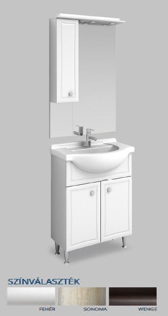 Tboss Solo Plusz komplett fürdőszoba bútor 65 cm-es, sonoma