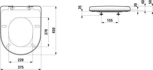 Laufen Pro lassú záródású wc ülőke H8939590000001