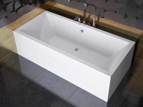 Besco QUADRO 170x75 cm egyenes kád, fehér WAQ-170-PK