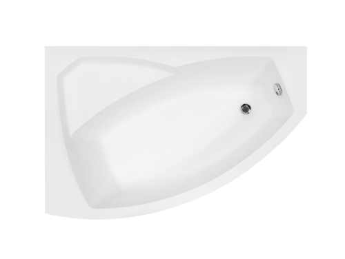 Besco RIMA 130x85 cm balos aszimmetrikus kád, fehér WAR-130-NL