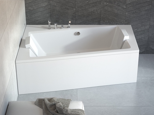 Besco INFINITY 160x100 cm balos aszimmetrikus kád, fehér WAI-160-NL