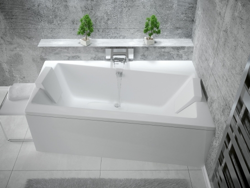 Besco INFINITY 150x90 cm jobbos aszimmetrikus kád, fehér WAI-150-NP