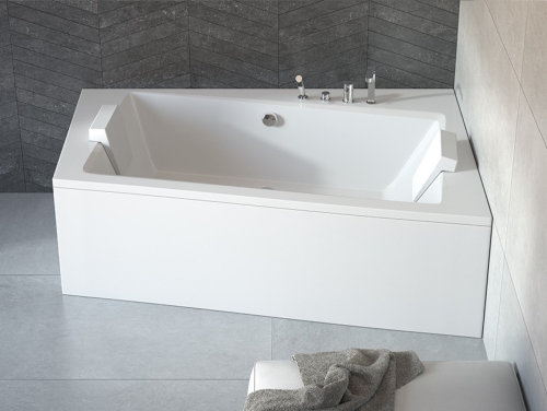 Besco INFINITY 150x90 cm jobbos aszimmetrikus kád, fehér WAI-150-NP