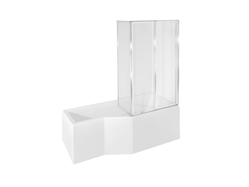 Besco INTEGRA 170x75 cm jobbos aszimmetrikus kád, fehér WAI-170-PP