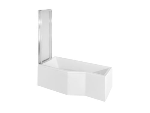 Besco INTEGRA 150x75 cm balos aszimmetrikus kád, fehér WAI-150-PL