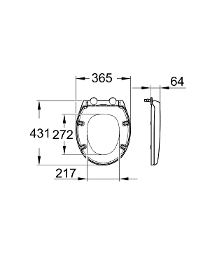 Grohe Bau Ceramic lassú záródású wc ülőke 39435000