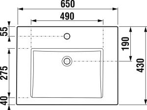 Jika Cube 65 alsószekrény mosdóval, sötét tölgy H4536021763021