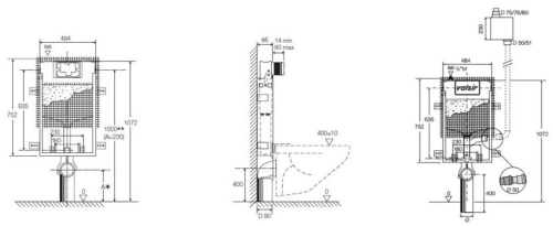 Valsir Tropea S Fixsistem falsík alatti wc tartály VS0858104