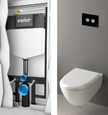 Valsir Tropea S Block falsík alatti wc tartály VS0858211