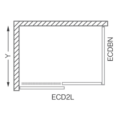 Roltechnik Exclusive Line ECD2L/1200 zuhany tolóajtó (EGY AJTÓT TARTALMAZ!) (black elox, transparent, 564-120000L-05-02)