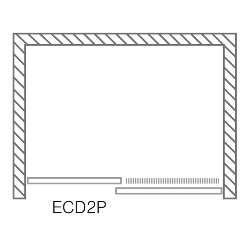Roltechnik Exclusive Line ECD2P/1200 fix fal zuhany tolóajtóhoz (EGY AJTÓT TARTALMAZ!) (black elox, transparent, 565-120000P-05-02)