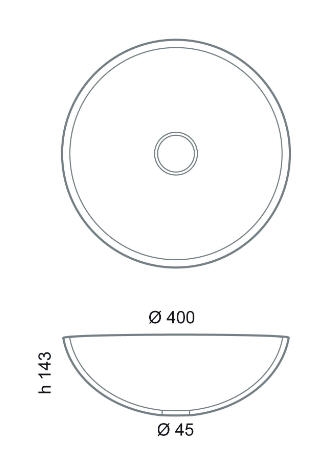 Sapho MURANO MIELE üvegmosdó 40x14 cm, méz színű AL5318-69