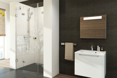 Ravak Brilliant BSD3 háromelemes zuhanyajtó 120 cm-es jobbos (króm+transparent) 0UPG0A00Z1
