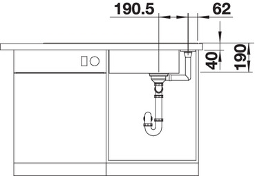 Blanco AXIA III XL 6 S Silgranit mosogató dugókiemelővel kávé 523519