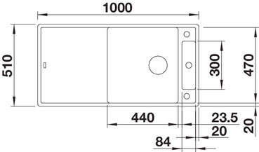 Blanco AXIA III XL 6 S Silgranit mosogató dugókiemelővel jázmin 523515