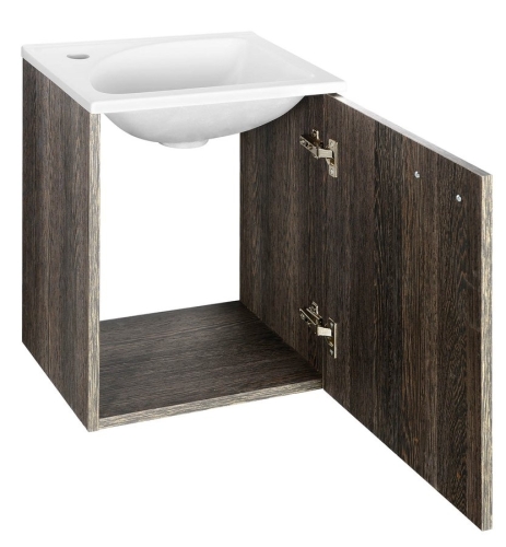 AQUALINE ZOJA Mosdótartó szekrény 40x50x32 cm, mali wenge, jobbos (51048MW)