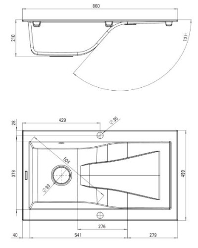 Deante Rapsodia gránit mosogató, fémszürke ZQR S113 (K)