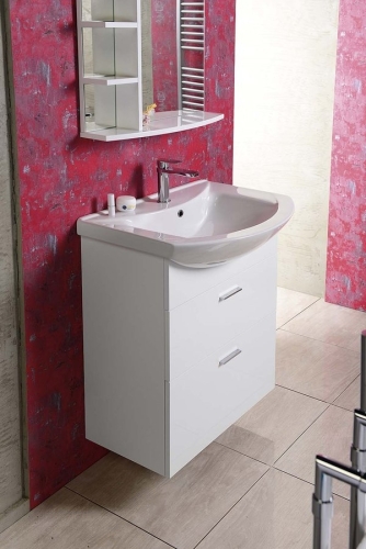 AQUALINE ZOJA mosdótartó szekrény fiókos 61,5x74x32cm, fehér (51061)