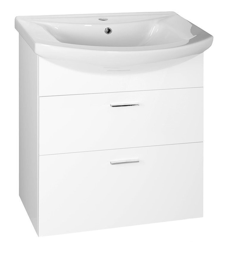 AQUALINE ZOJA mosdótartó szekrény fiókos 61,5x74x32cm, fehér (51061)
