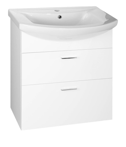 AQUALINE ZOJA mosdótartó szekrény fiókos 61,5x74x32cm, fehér (51061)
