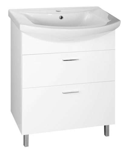 AQUALINE ZOJA mosdótartó szekrény fiókos 61,5x74x32cm, fehér (51061)