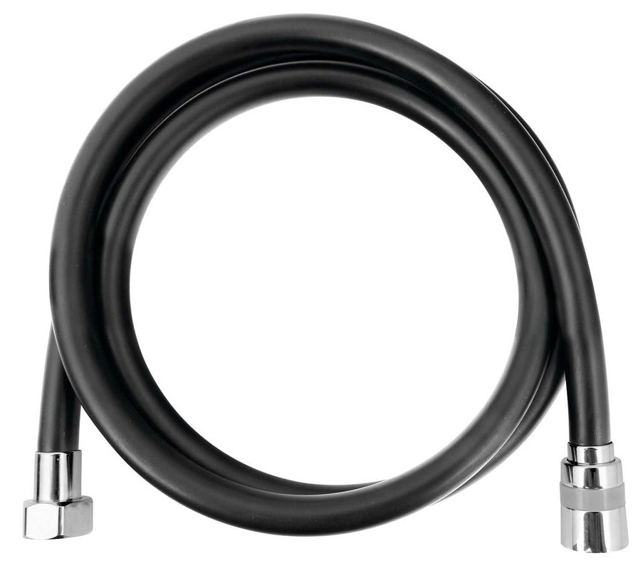 Sapho SOFTFLEX műanyag zuhanycső, 150 cm, matt fekete/króm (1208-16)