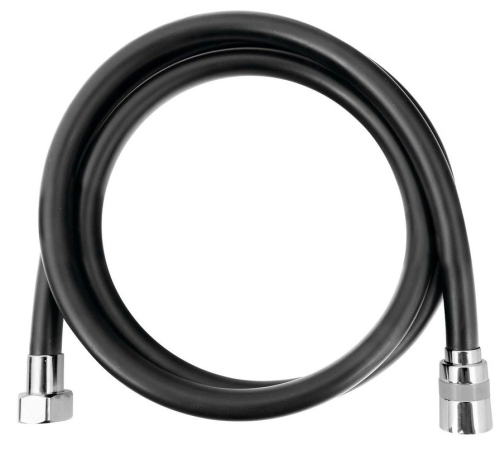 Sapho SOFTFLEX műanyag zuhanycső, 150 cm, matt fekete/króm (1208-16)