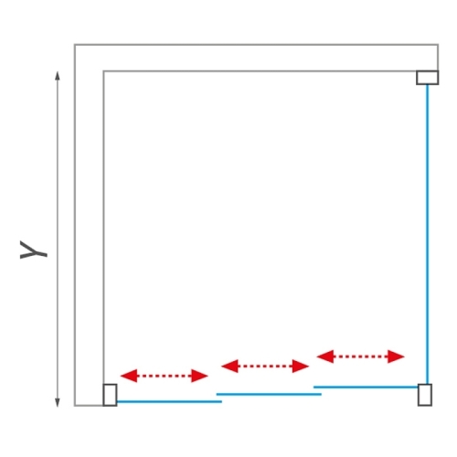 Roltechnik Lega Line LLBD/1000 zuhanyfal (white, grape, 412-1000000-04-11)