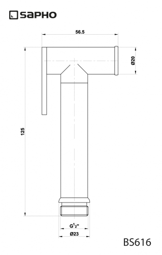 Sapho bidé zuhany, króm (BS616)