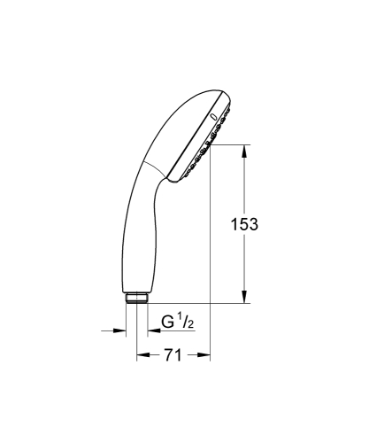 Grohe New Tempesta 100 kézizuhany III, 9,5 liter/perc 28419 002 (28419002)