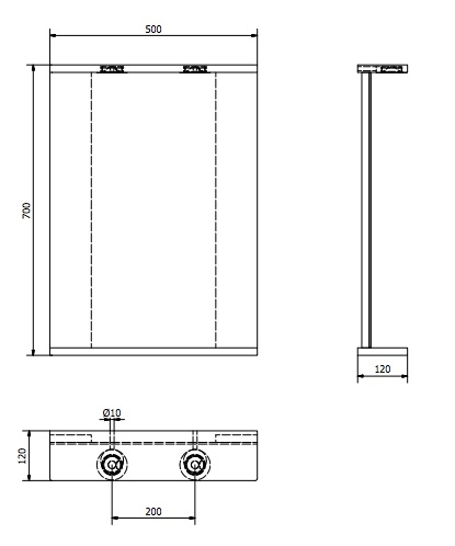 AQUALINE KORIN LED tükör világítással 52x70x12cm (KO395)
