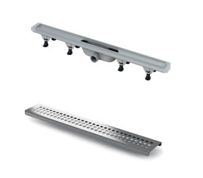Vicario zuhanyfolyóka KRÓM színű ráccsal (DP-900-DS1)