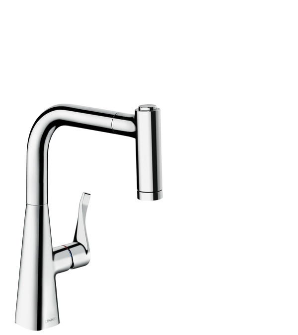 Hansgrohe Metris 230 konyhai csaptelep kihúzható zuhanyfejjel, króm 14834000