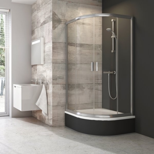 Ravak Blix BLCP4-80 SABINA 80x80 negyedköríves zuhanykabin Fehér + Grafit 3B240140ZH