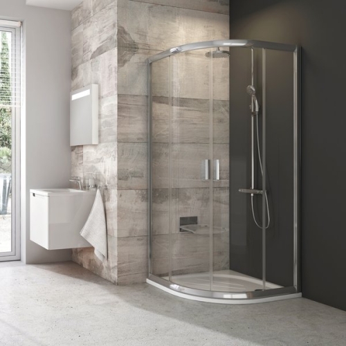 Ravak Blix BLCP4-80 80x80 cm negyedköríves zuhanykabin (fehér+Grafit) 3B240100ZH