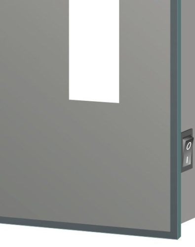 AQUALINE 50x70cm LED tükör világítással, billenő kapcsolóval (ATH5)