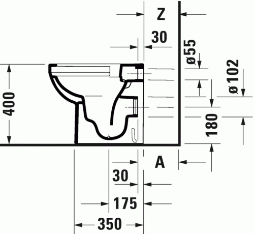 Duravit Durastyle Basic perem nélküli álló wc (2184090000)