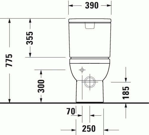 Duravit Durastyle Basic perem nélküli monoblokkos wc csésze 2183090000
