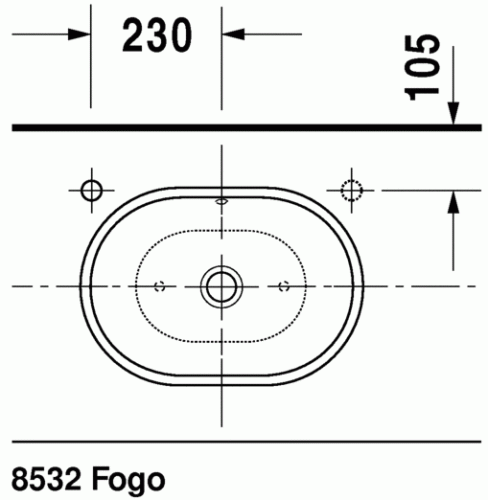Duravit Bathroom_Foster 49,5x35 cm-es ráültethető mosdó WonderGliss felülettel (03355000001)