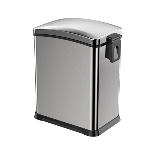 Sapho REJOICE szemetes, 8 l, pedálos, soft close, szálcsiszolt rozsdamentes acél (DR508)