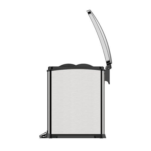 Sapho REJOICE szemetes, 8 l, pedálos, soft close, szálcsiszolt rozsdamentes acél (DR508)