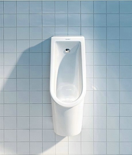 Duravit Starck 3 hátsó vízbekötésű piszoár WonderGliss felülettel, légymatricával 08272500071