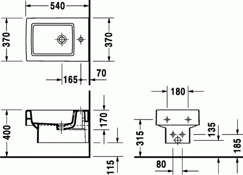 Duravit Vero fali bidé WonderGliss felülettel 22391500001