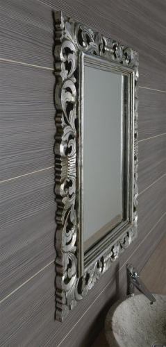 Sapho SCULE 80x120 cm tükör fa kerettel, ezüst IN308