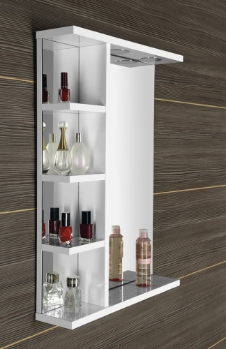 AQUALINE KORIN LED tükör világítással és polccal, 52x70x12cm KO355