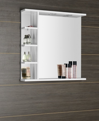 AQUALINE KORIN LED tükör világítással és polccal, 70x70x12cm KO360