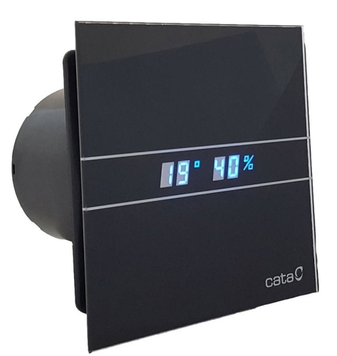 Cata E-100GTH BK páraérzékelős ventilátor, fekete üveg 00900602